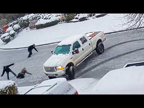 Icy Road Madness Caught on Camera