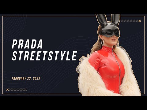 PRADA STREETSTYLE | Milan Fashion Week FW2023 on February 23, 2023 #streetstyle #mfw