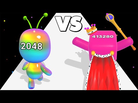 LEVEL UP NUMBERS /vs MAN RUNNER 2048 ✦ ASMR Gameplay Android iOS • Satisfying MobileGame Walkthrough