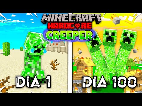 Creeper Survival: I Survived 100 Days! 💥 (Minecraft Hardcore)