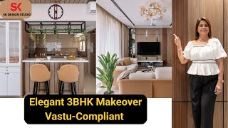Elegant 3BHK Makeover : Vaastu-Compliant Home Interior Design | SK Design Studio