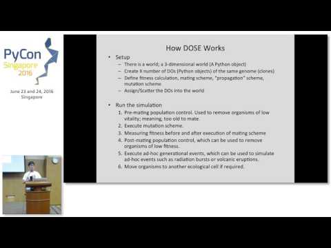 Using Artificial Life Simulation to Gain Insights into Contradictory Field Evidence - PyConSG 2016