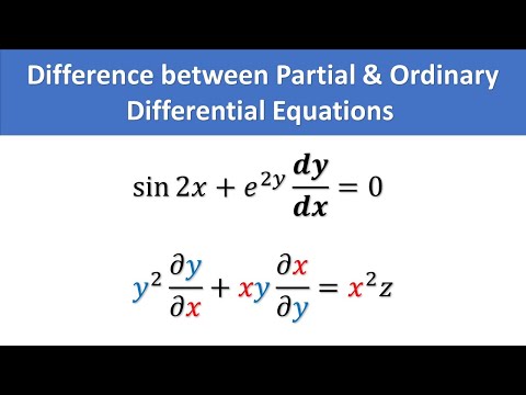 Partial Differential Equations and Ordinary Differential Equation Difference, Example | PDE ODE