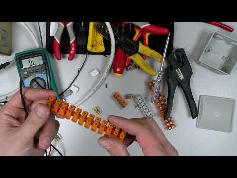 cz.1 Instalacje elektryczne - kurs elektryk - Złączki instalacyjne, montaż wyłącznika RCD