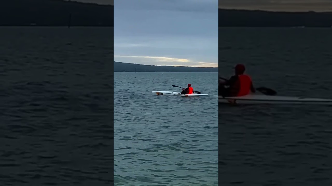 Surfski remount in choppy sea #surfskilife #surfski