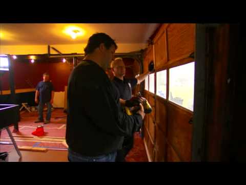 DIY's Man Caves - Tony Siragusa does the garage doors with Shed Hedz