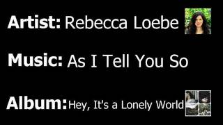 Rebecca Loebe - As I Tell You So