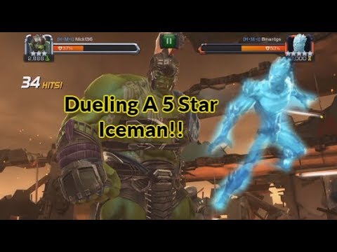 Dueling a 5 Star Rank 5 Iceman With 3 Star Champions! | Marvel Contest Of Champions