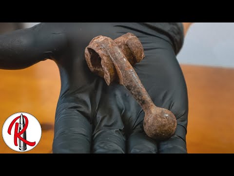 Rebluing and cleaning a old Vetterli bolt handle - with full recipe of slow rust