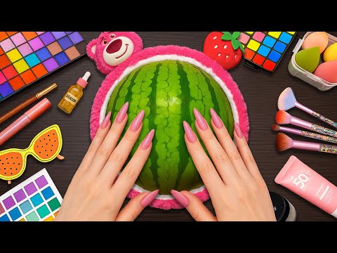 ASMR Makeup on Watermelon (No Talking)