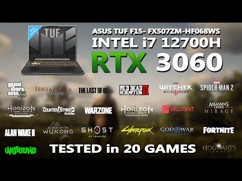 Asus TUF F15- Intel i7 12700H + RTX 3060 Gaming Benchmark Test in 2025 | Tested in 20 Games |