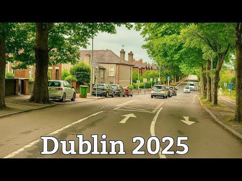 4K Dublin Ireland 2025 | Dash cam Ireland | Driving Downtown | Driving Tour Dublin City Centre 