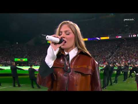 Luisa Sonza - Brazil National Anthem - Eagles vs Packers in Sao Paulo Brazil (9.6.24)
