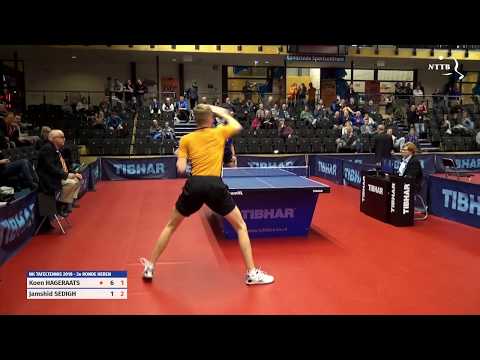 NK 2018 Heren enkelspel: Koen Hageraats - Jamshid Sedigh