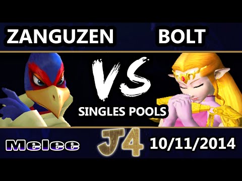 Justice 4 - Zanguzen (Falco) Vs. Bolt (Red, Zelda) SSBM SingleS Pools - Smash Melee