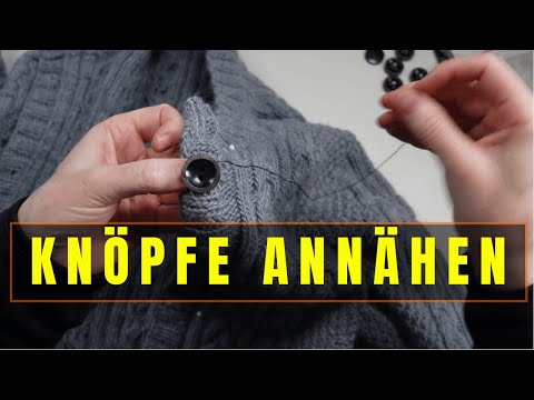 Sewing buttons onto hand-knitted jackets - tips and tricks