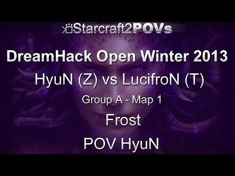 SC2 HotS - DreamHack Winter 2013 - HyuN vs LucifroN - Group A - Map 1 - Frost - HyuN