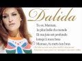 Dalida - Maman, la plus belle du monde - Paroles ...