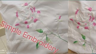 Simple Hand Embroidery #goodvibes #embroidery #embroiderydesign