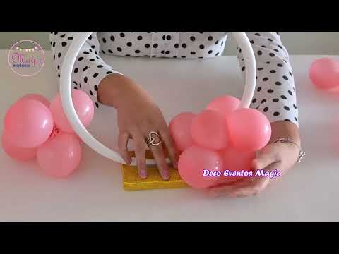 Cómo hacer un entro de mesa con globos fiesta de cumpleaños de Barbie🎈