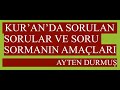 Kur&rsquo;an&rsquo;da İnsana Sorulan Sorular. (12.01.2024)