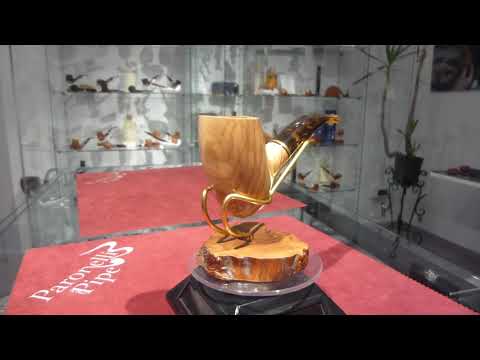 Pipa in olivastro bent fatta a mano - www.paronellipipe.it