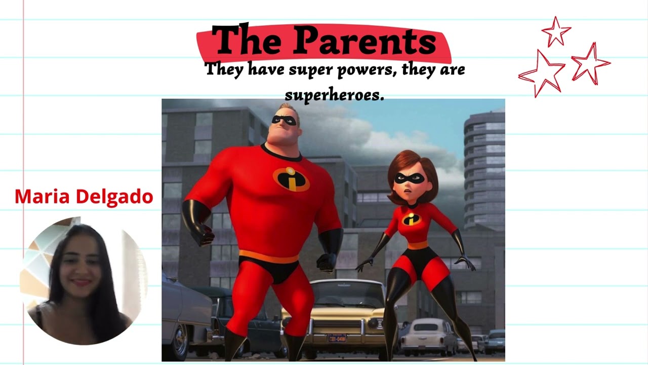 THE INCREDIBLES - DESCRIBING FAMOUS FAMILIES ORAL ACTIVITY