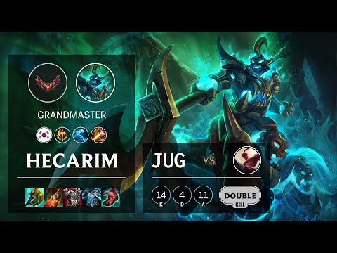 Hecarim Jungle vs Lee Sin - KR Grandmaster Patch 12.4
