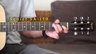 Fender Squier SA-150 DREADNOUGHT NAT - відео 1
