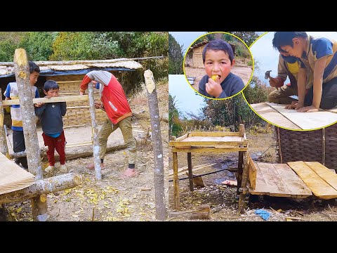 Brother's helping me to make table || Adhiraj making wooden table with brothers