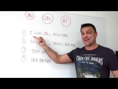 IN ON AT Preposições de Local (+Atividade Interativa)