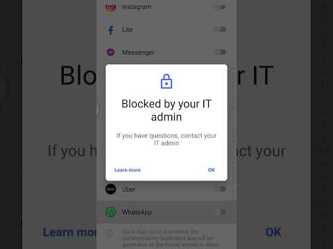 Blocked by your IT admin If you have questions, contact your IT admin
