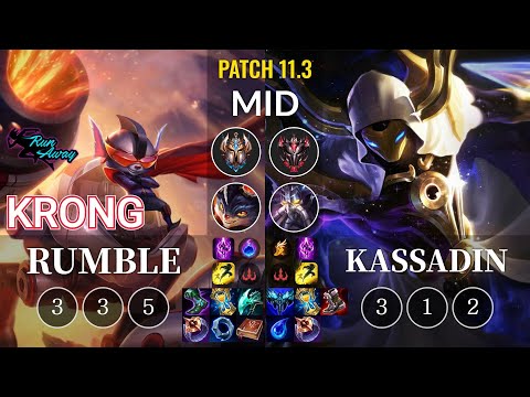 RNW KronG Rumble vs Kassadin Mid - KR Patch 11.3
