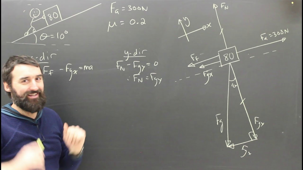Inclines & Ramps Part 3 Sample Physics Problem