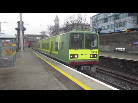 DART class 8600 no. 8633/8634 departing dún laoghaire for howth