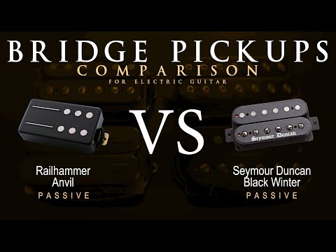 Railhammer ANVIL vs Seymour Duncan BLACK WINTER - Bridge Guitar Pickup Comparison Tone Demo