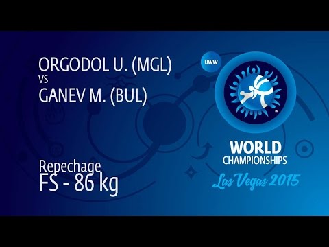 Repechage FS - 86 kg: M. GANEV (BUL) df. U. ORGODOL (MGL) by TF, 11-0