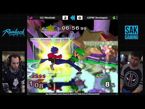 Runback 2018 Top 48 LR5 - Westballz (Falco) vs ilovebagelz (Luigi)