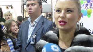 Анна Семенович на открытии галереи кожи и меха «Роксан». 14.09.2013