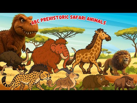 ABC Prehistoric Safari Animal Sounds Song| Fantasy Prehistoric World | Little Bunny Learns