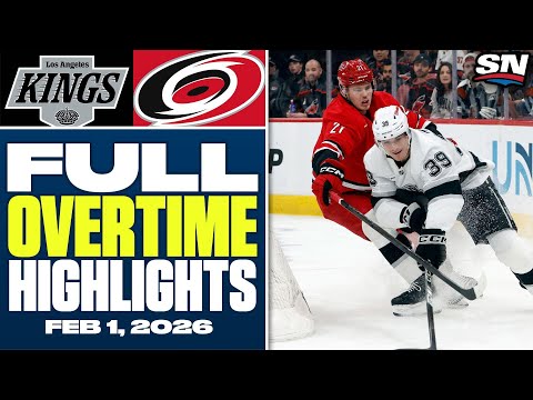 Los Angeles Kings at Carolina Hurricanes | FULL Overtime Highlights - February 1, 2026