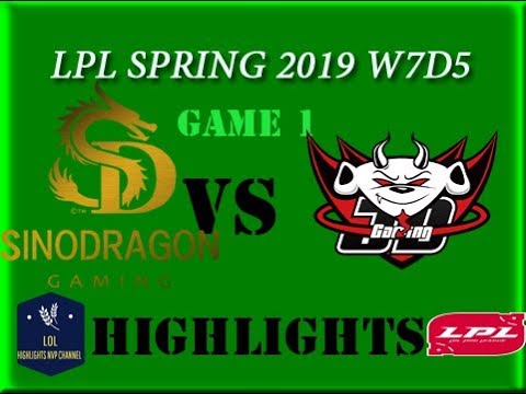 SDG vs JDG Highlights Game 1 LPL Spring 2019 W7D5 SinoDragon vs JD Gaming