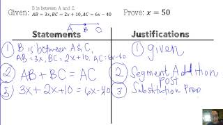 2.6 Proof: Segment Addition Postulate