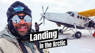 We landed a plane on moving ice, 200 miles north of the Arctic Circle!