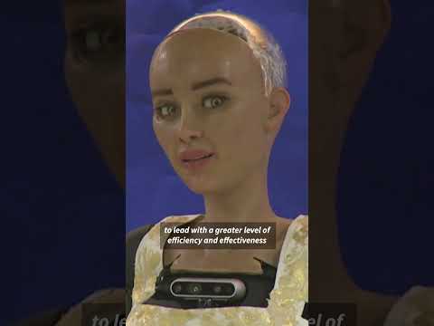 Video Thumbnail: AI robots tell UN conference they could run the world