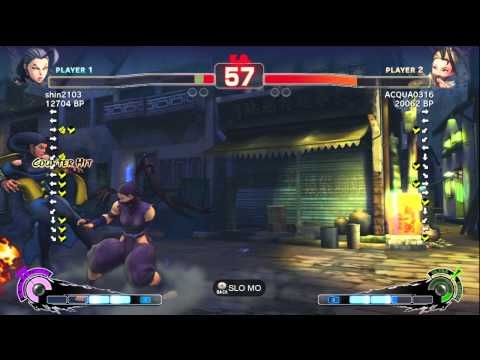Aqua [Ibuki] vs shin2103 [Rose] SSF4 Japanese Online Ranked Matches - TRUE-HD