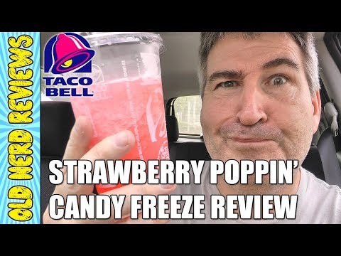 Taco Bell Strawberry Poppin' Candy Freeze REVIEW