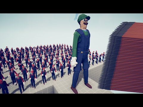 100x SUPER MARIO + LUIGI GIANT vs EVERY GOD | Totally Accurate Battle Simulator TABS
