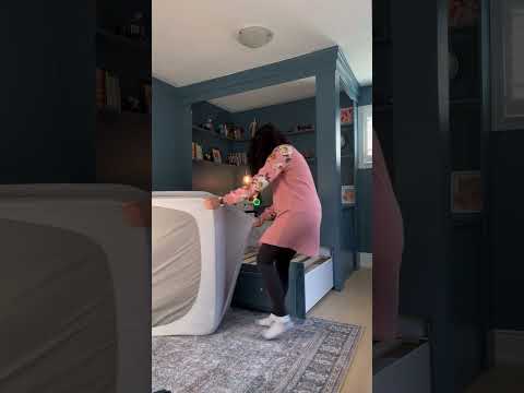 Did I ruin this IKEA HEMNES bed?! Full tutorial on my channel #ikeahacks #kidsroom