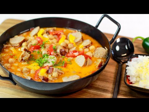 CURRY mit BRATWURST und KICHERERBSEN - Weniger beschissen kochen